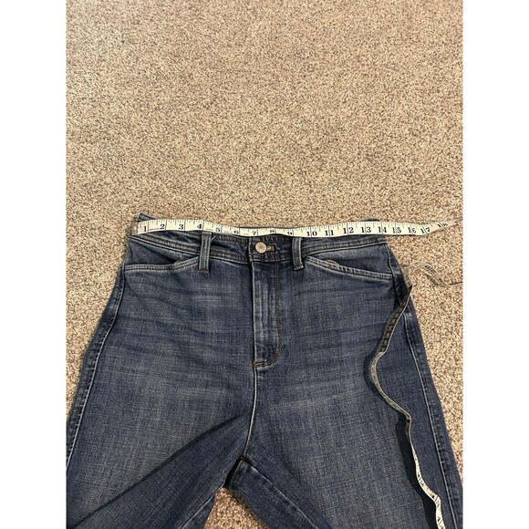 Talbots Jeans Womens‎ 4 Wide Leg Crop Med Dark Wash Baggy Loose Stretch Denim - Picture 5 of 8